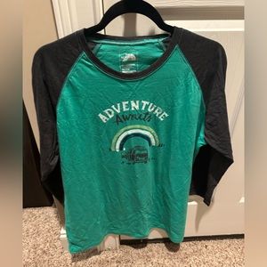 North Face Green Quarter Length Sleeve